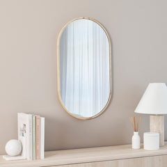 Oakleigh 70cm Oval Solid Oak Mirror product image 4