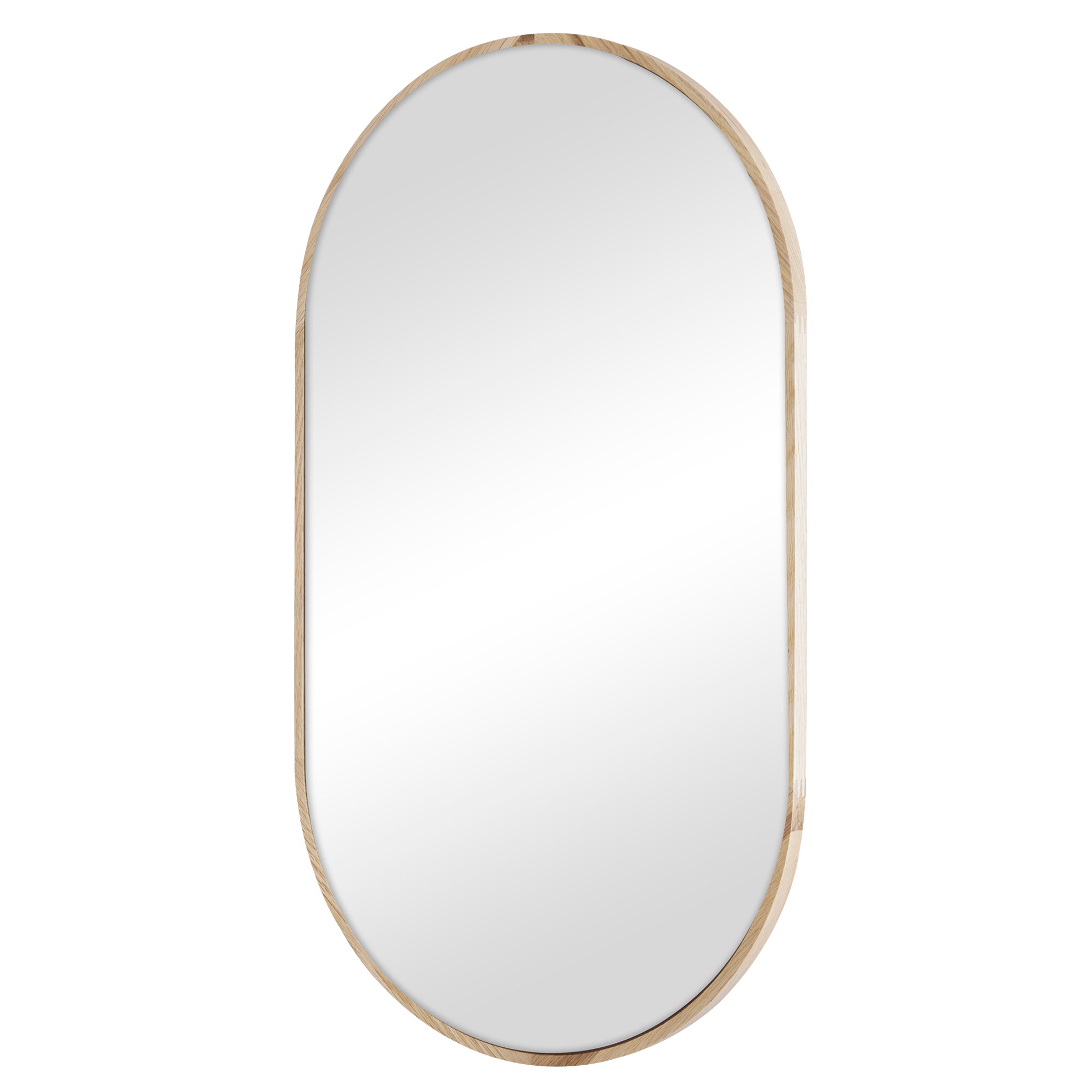 Oakleigh 70cm Oval Solid Oak Mirror product image 7