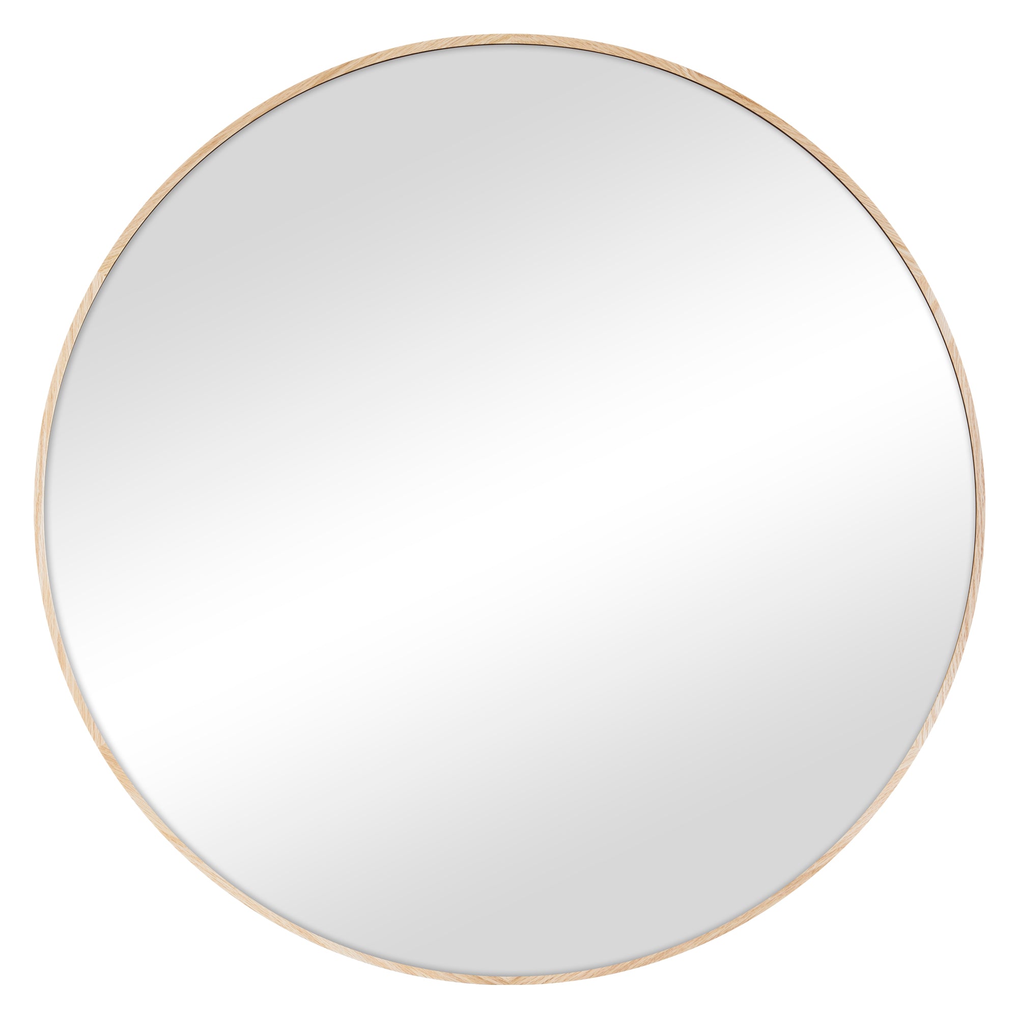 Oakleigh 80cm Round Solid Oak Mirror product image 2