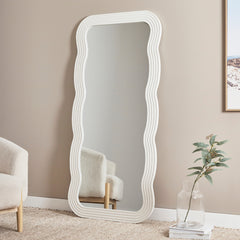 Jesse 177cm Squiggle Mirror White lifestyle image
