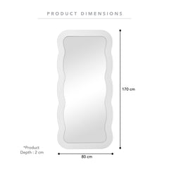 Jesse 177cm Squiggle Mirror White product image 3