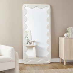 Jacky 170cm Squiggle Mirror White lifestyle image