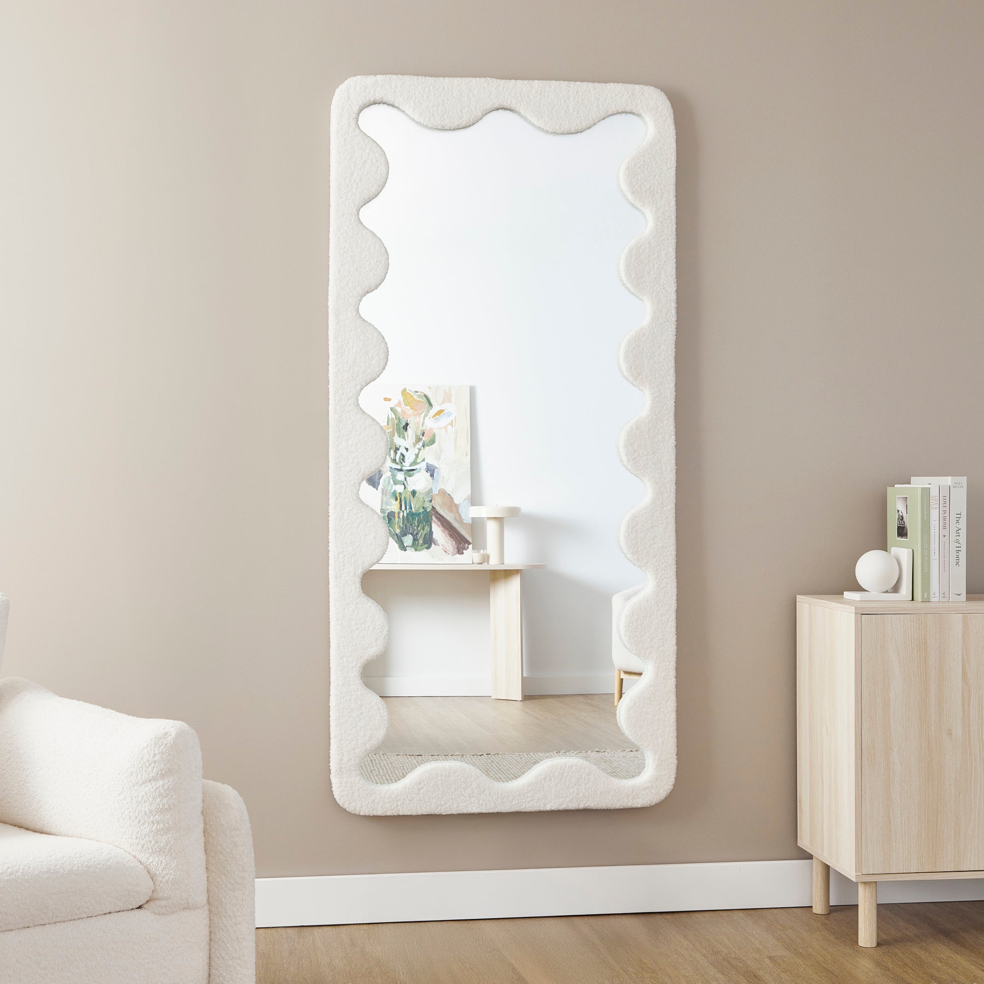 Jacky 170cm Squiggle Mirror White product image 4