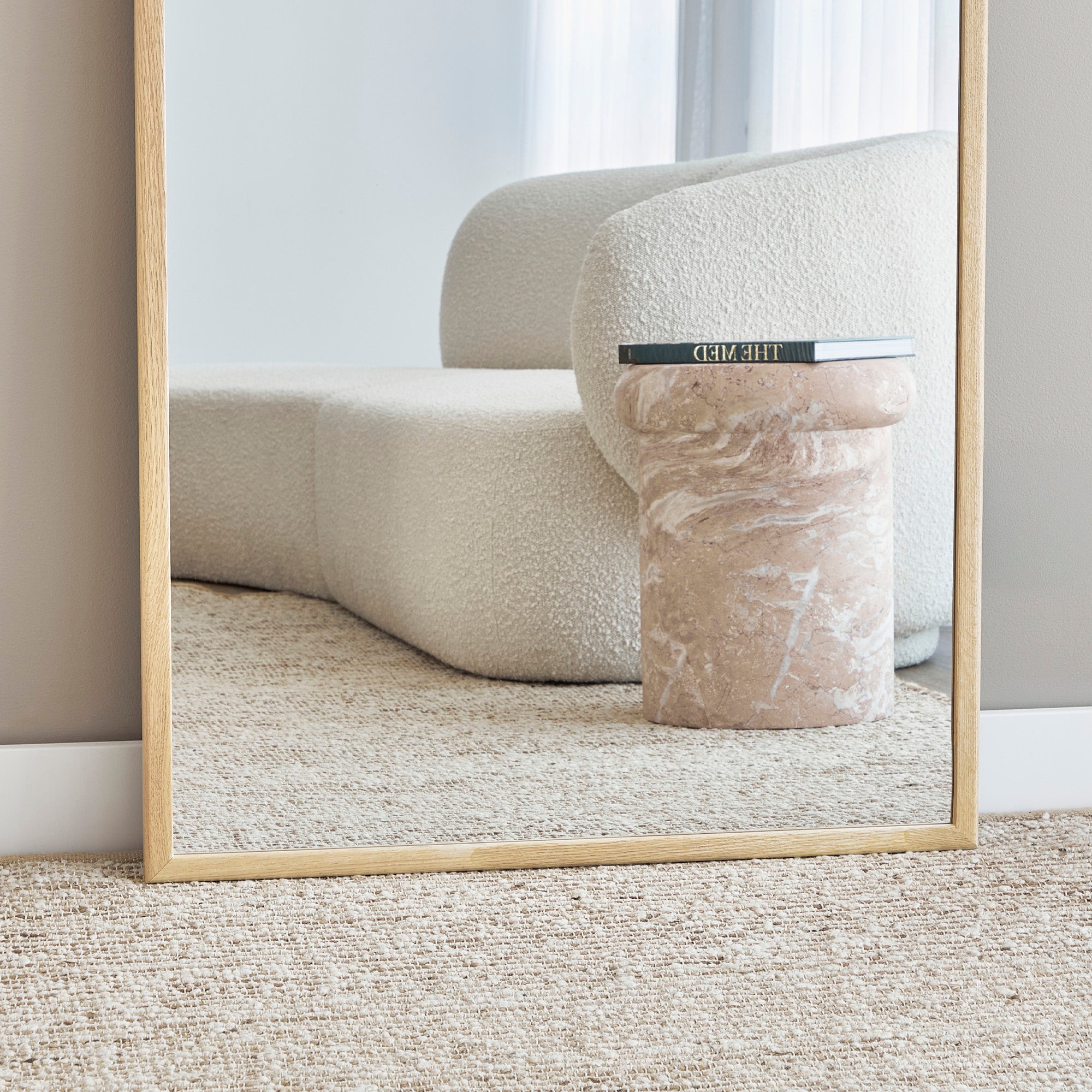 Oakleigh 180cm Arch Solid Oak Mirror Natural product image 7