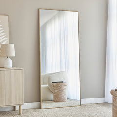 Oakleigh 180cm Rectangle Solid Oak Mirror Natural lifestyle image
