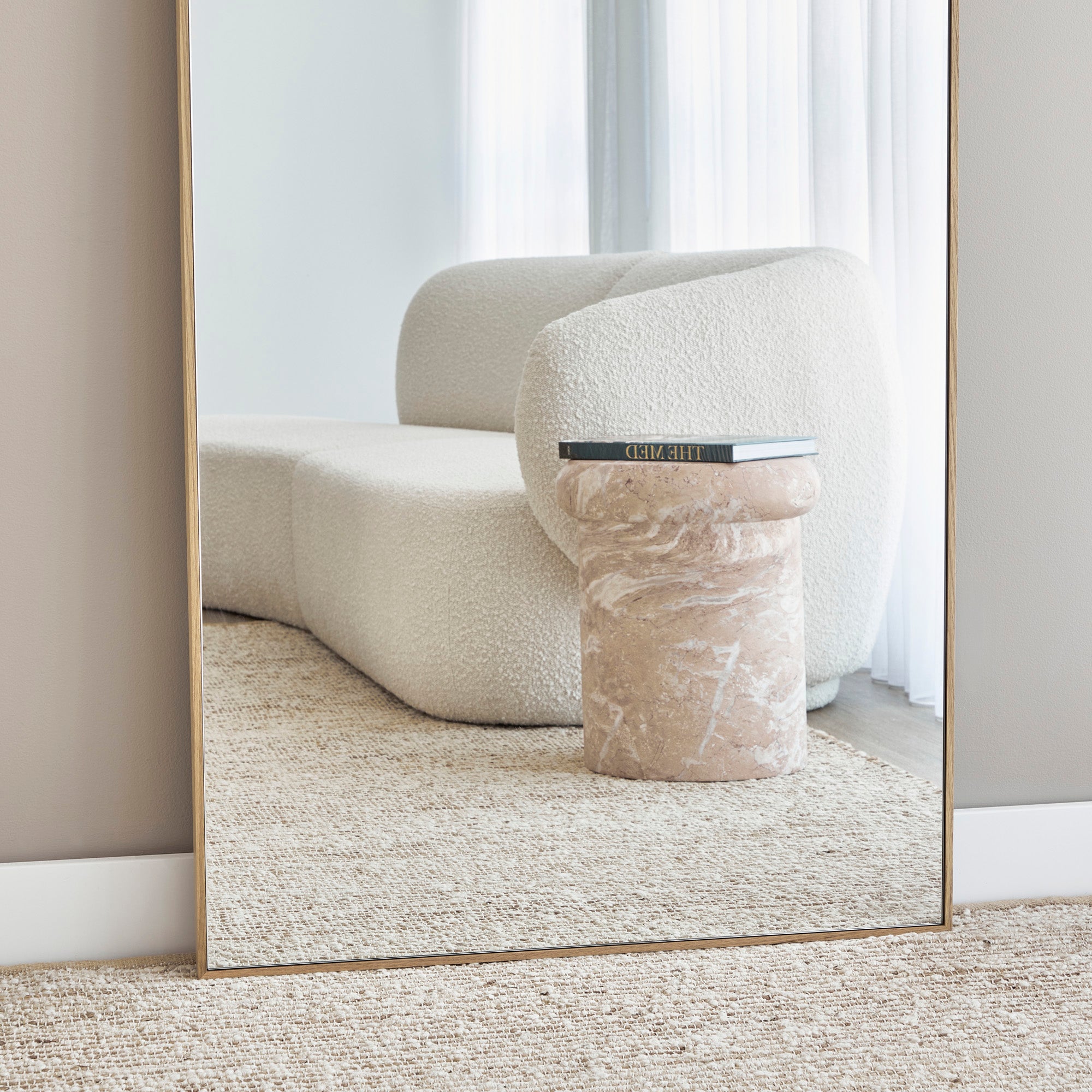 Oakleigh 180cm Rectangle Solid Oak Mirror Natural product image 7