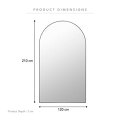 Cindy XXXL 210cm Arch Mirror Black product image 3