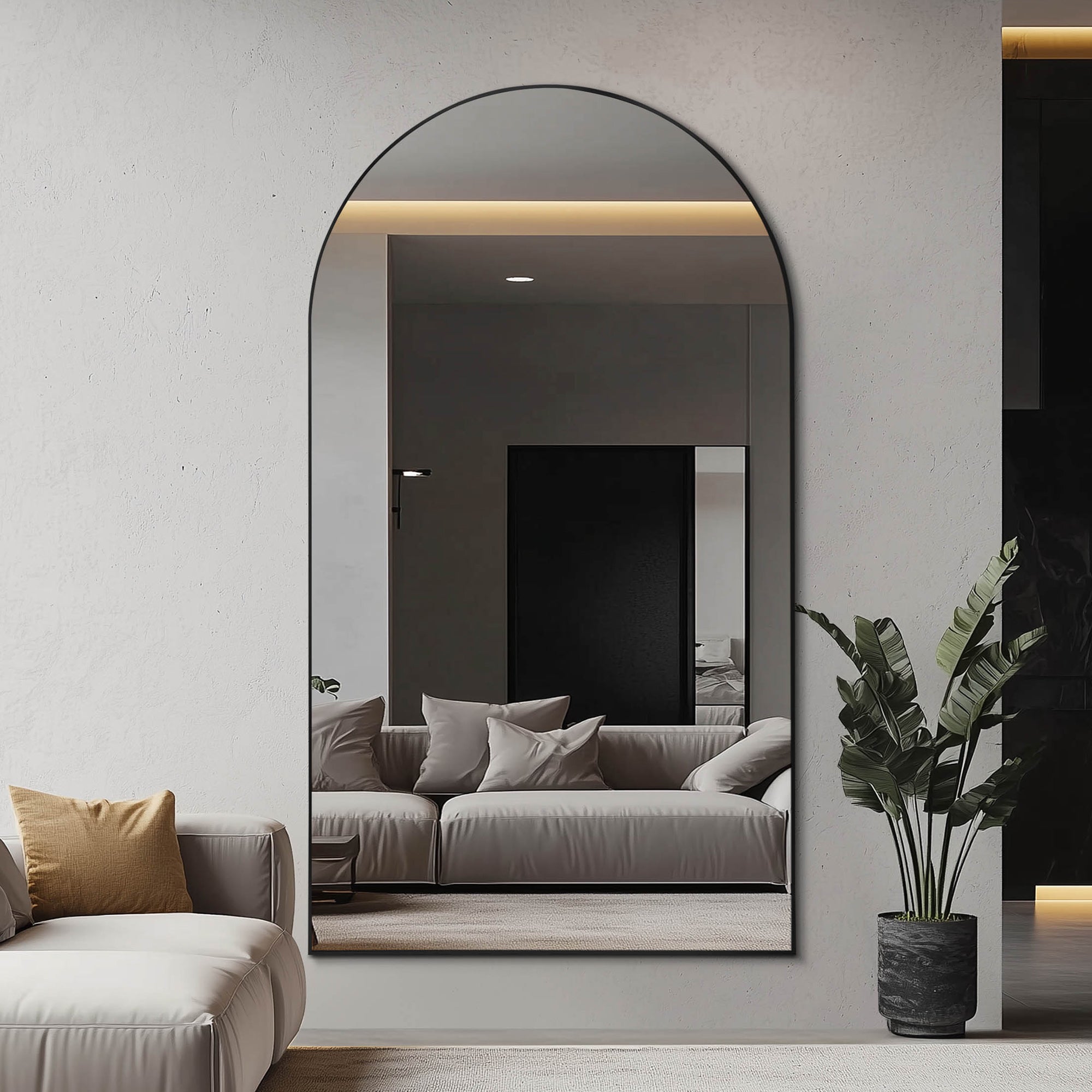Cindy XXXL 210cm Arch Mirror Black product image 4