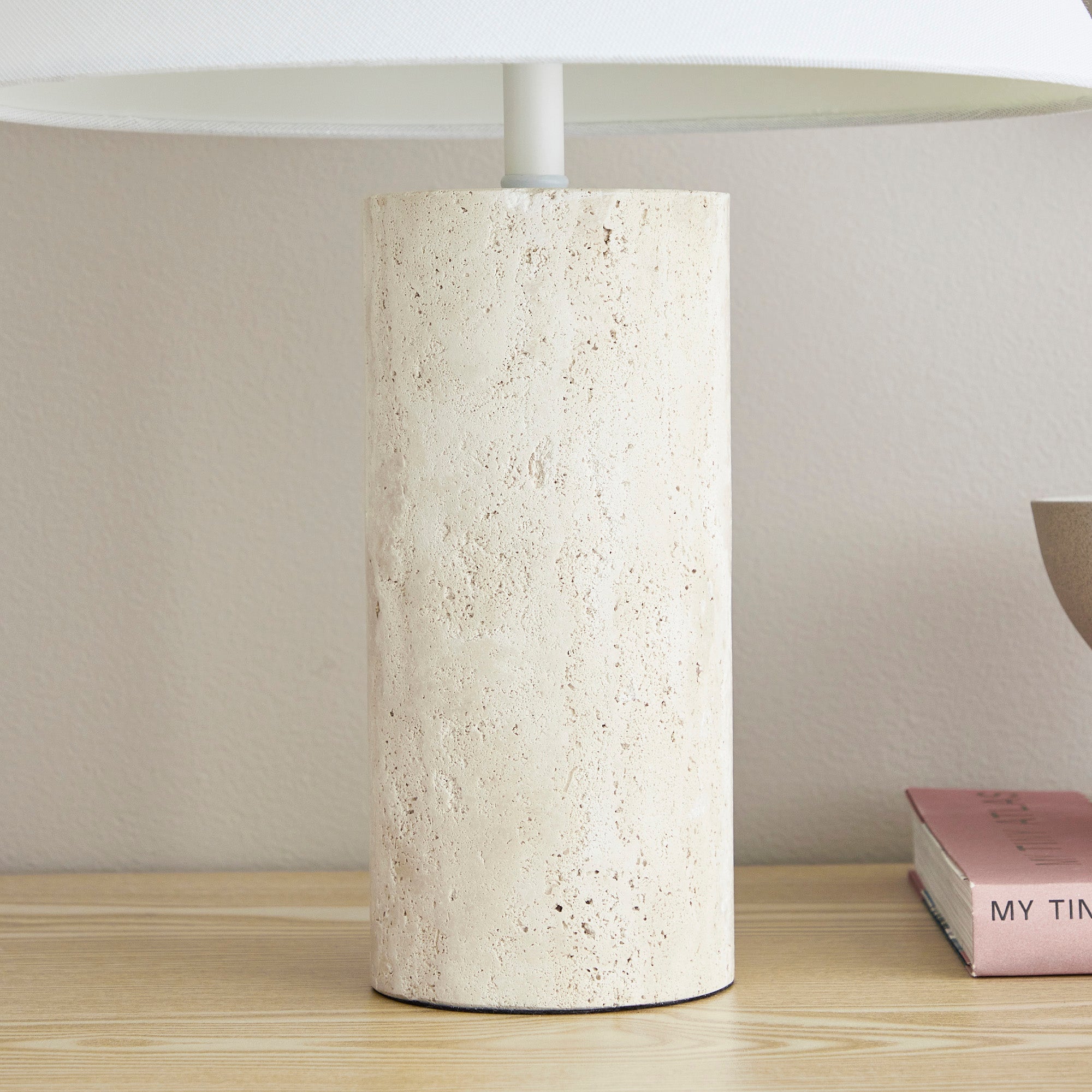 Astrid 43cm Travertine Table Lamp Natural product image 6