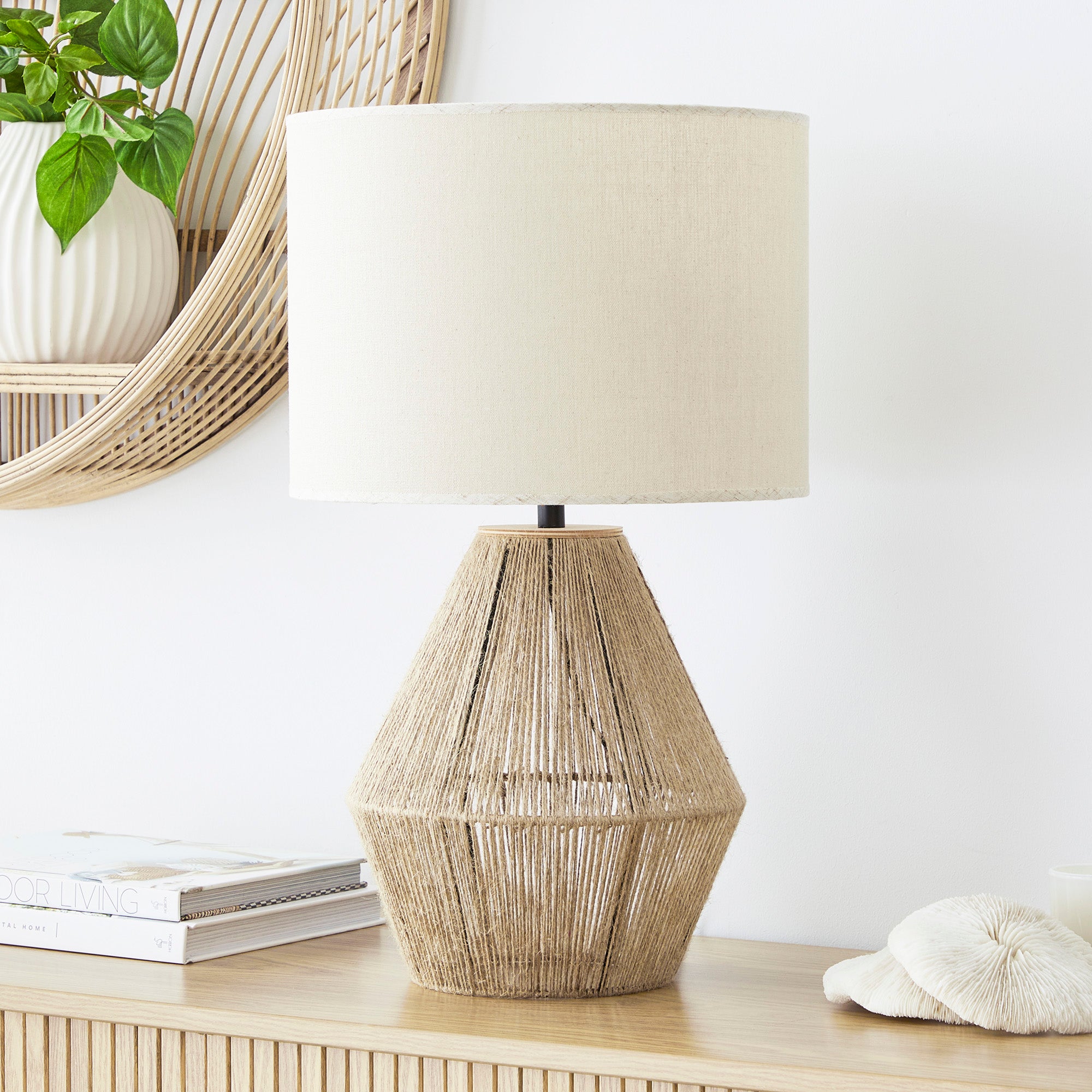 Harbour 50cm Table Lamp Natural lifestyle image