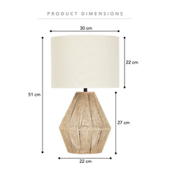 Harbour 50cm Table Lamp Natural product image 3