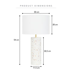 Ezra 52cm Terrazzo Table Lamp White product image 3