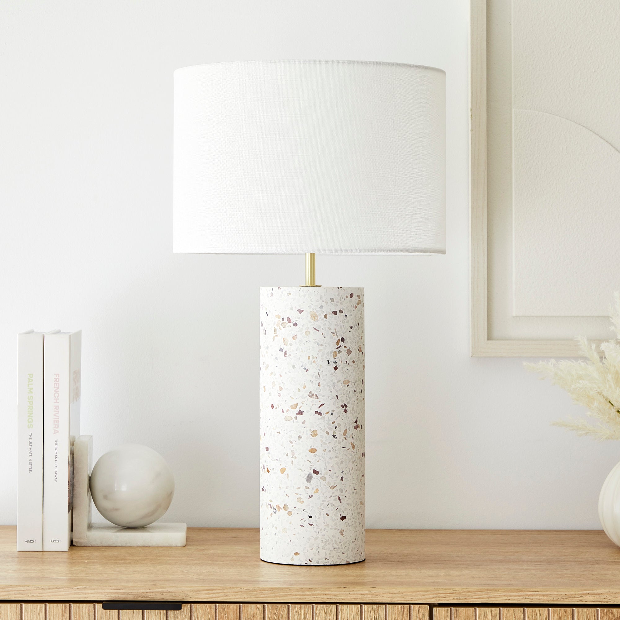 Ezra 52cm Terrazzo Table Lamp White product image 7
