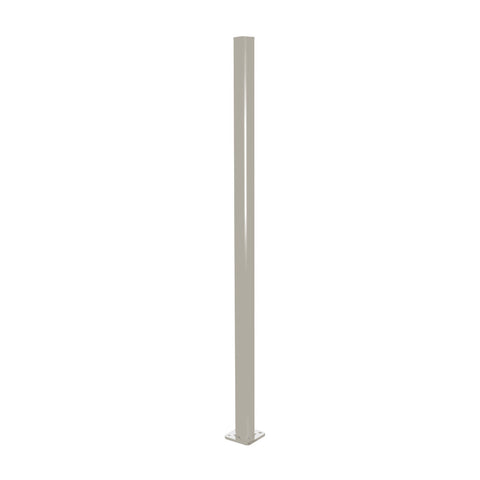 Aluminium Base Plated Pool Fence Post - 50 x 50mm x 1300mm, choice of colours