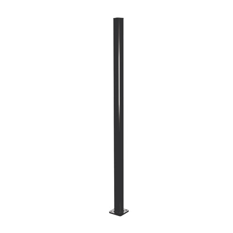 Aluminium Base Plated Pool Fence Post - 50 x 50mm x 1300mm, choice of colours