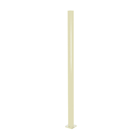 Aluminium Base Plated Pool Fence Post - 50 x 50mm x 1300mm, choice of colours