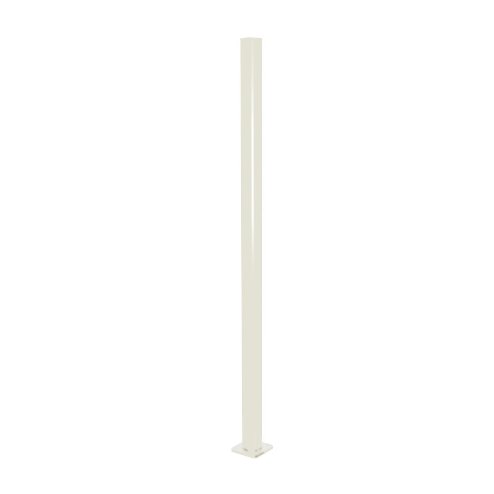 Aluminium Base Plated Pool Fence Post - 50 x 50mm x 1300mm, choice of colours