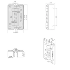 D&D KwikFit Hinge Pair - Self Closing