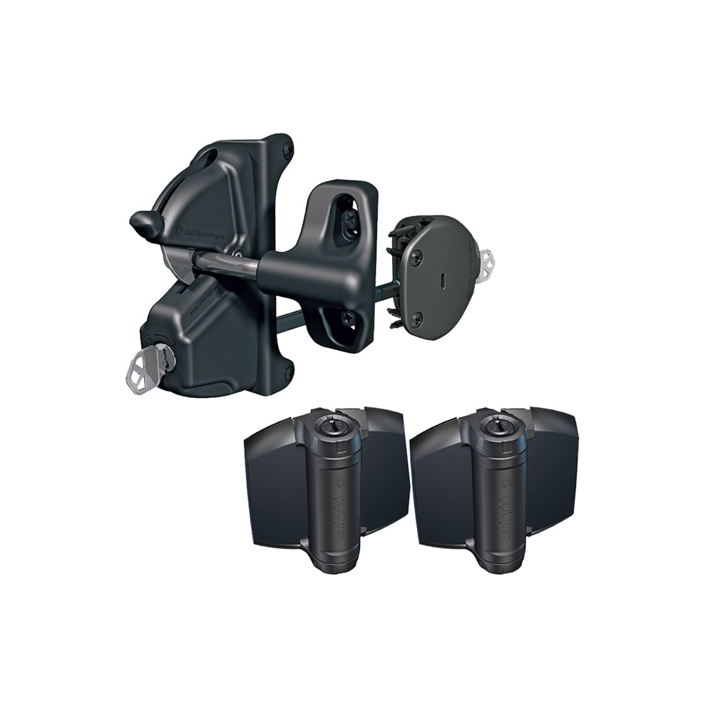 Aluminium Gate Hinge and Latch Set - LokkLatch Deluxe / HD TruClose Hinge Pack