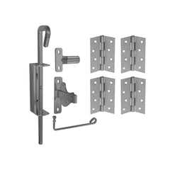 Coloursmart - Double Gate Kit,  1 x latch  4 x hinges, 1 x drop bolt,
