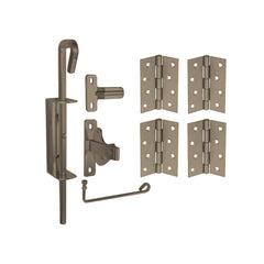 Coloursmart - Double Gate Kit,  1 x latch  4 x hinges, 1 x drop bolt,