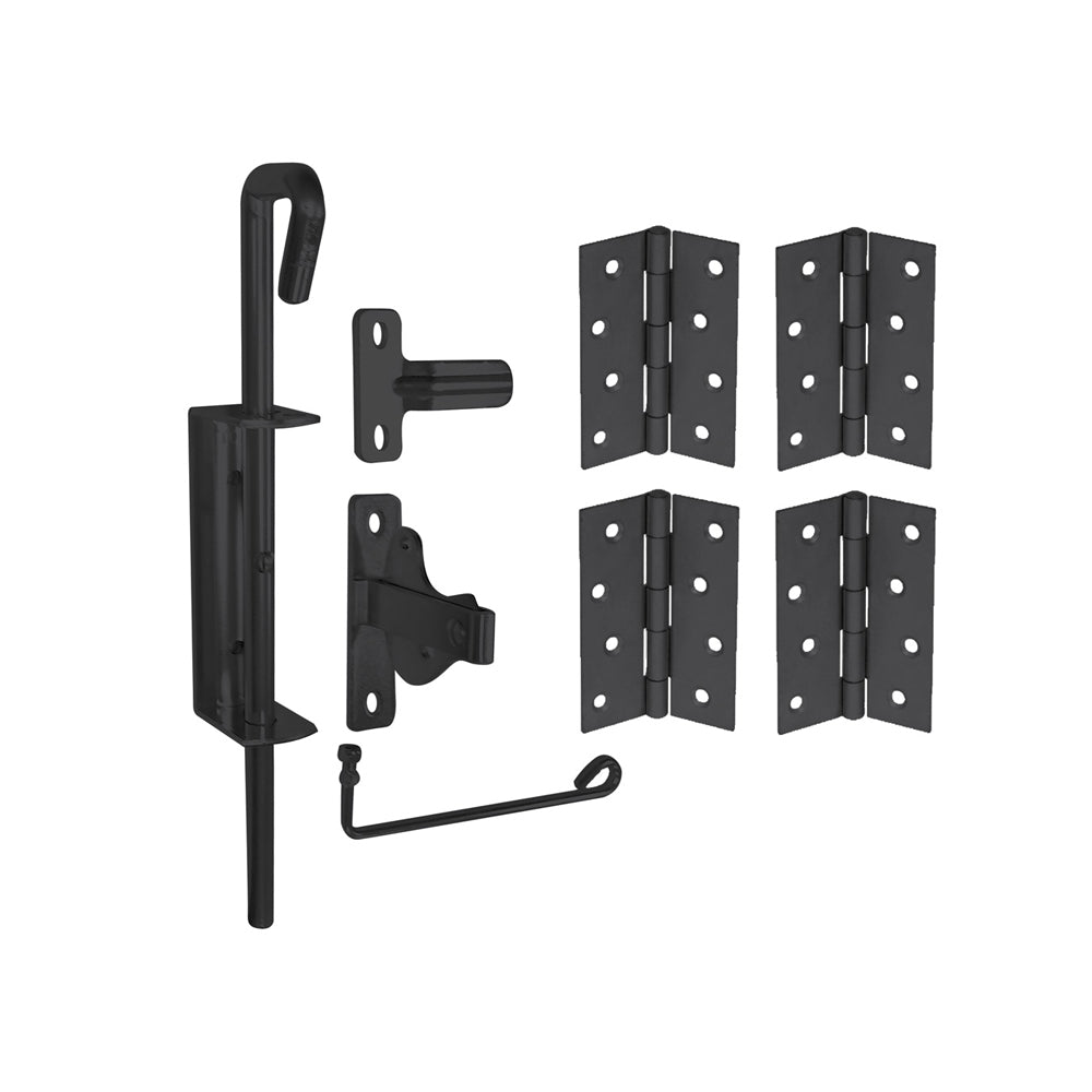 Coloursmart - Double Gate Kit,  1 x latch  4 x hinges, 1 x drop bolt,