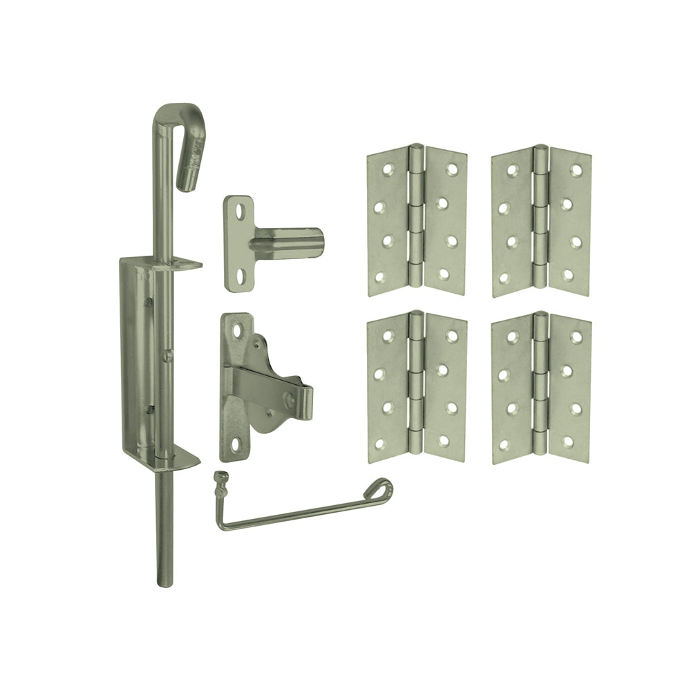 Coloursmart - Double Gate Kit,  1 x latch  4 x hinges, 1 x drop bolt,