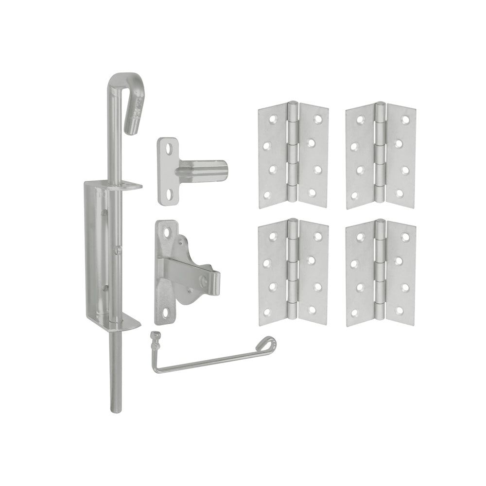 Coloursmart - Double Gate Kit,  1 x latch  4 x hinges, 1 x drop bolt,