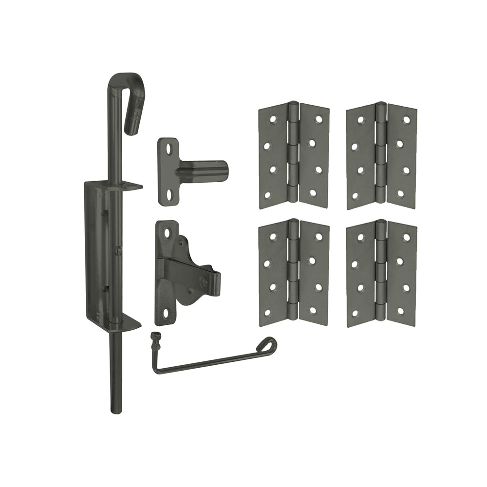 Coloursmart - Double Gate Kit,  1 x latch  4 x hinges, 1 x drop bolt,