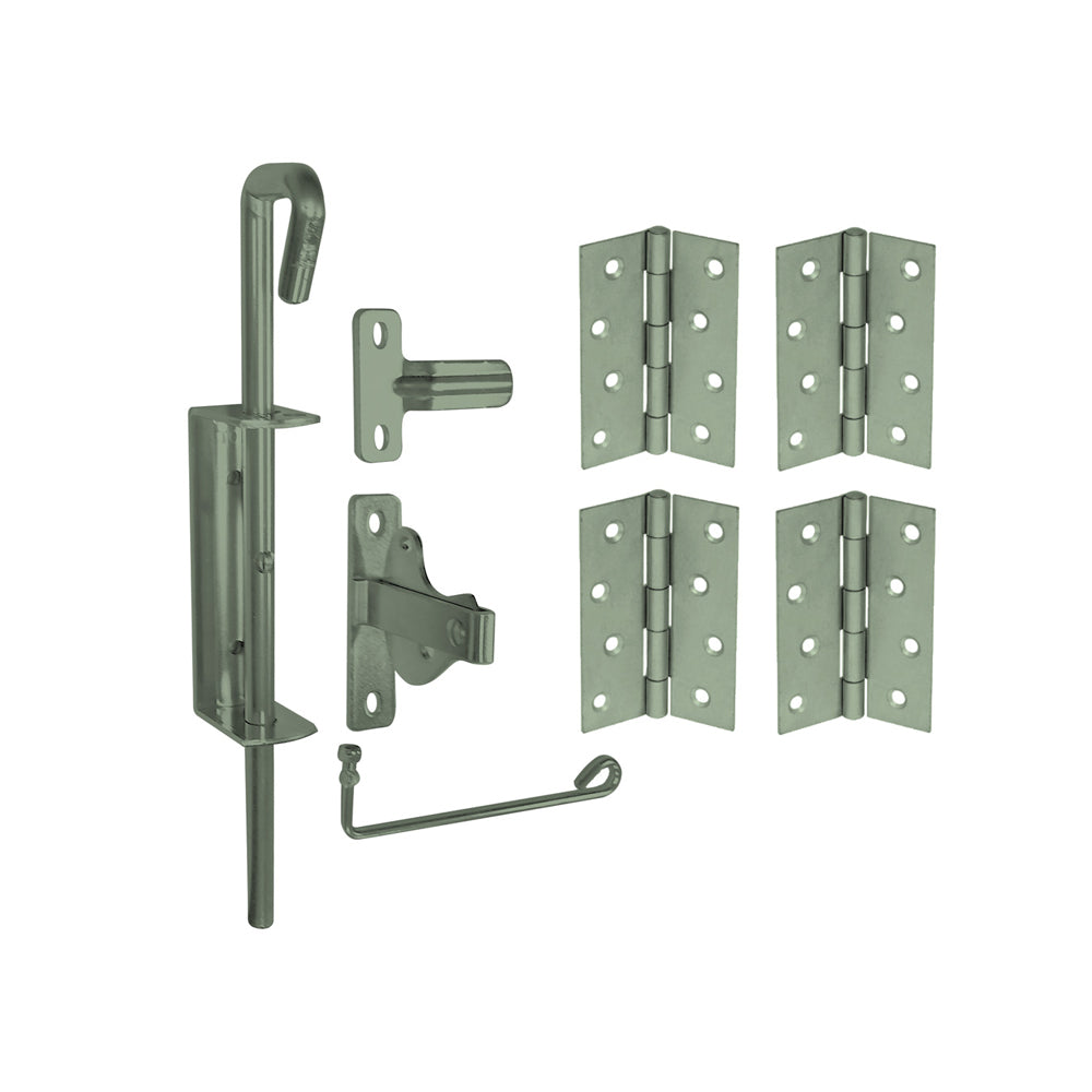 Coloursmart - Double Gate Kit,  1 x latch  4 x hinges, 1 x drop bolt,