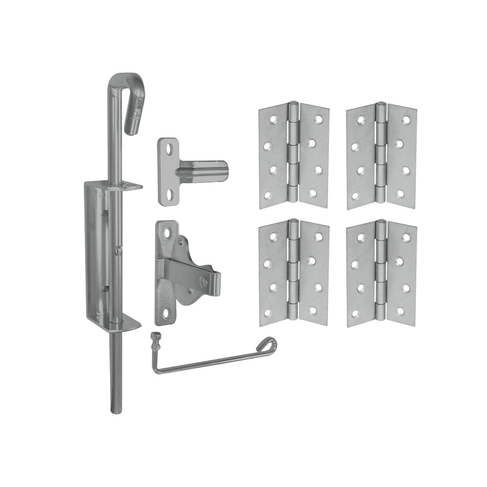 Coloursmart - Double Gate Kit,  1 x latch  4 x hinges, 1 x drop bolt,