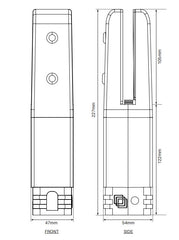 Non Conductive Pool Fence Spigot - Insuluxe - Core Drill Insulated Spigot, Matt White