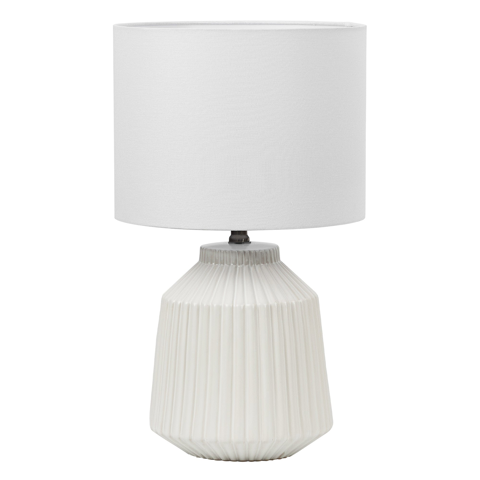 Pleat 57cm Modern Ceramic Table Lamp White product image 2