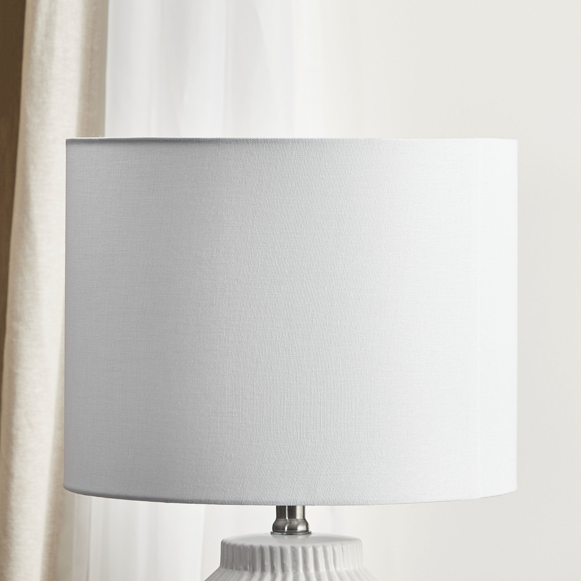 Pleat 57cm Modern Ceramic Table Lamp White product image 4