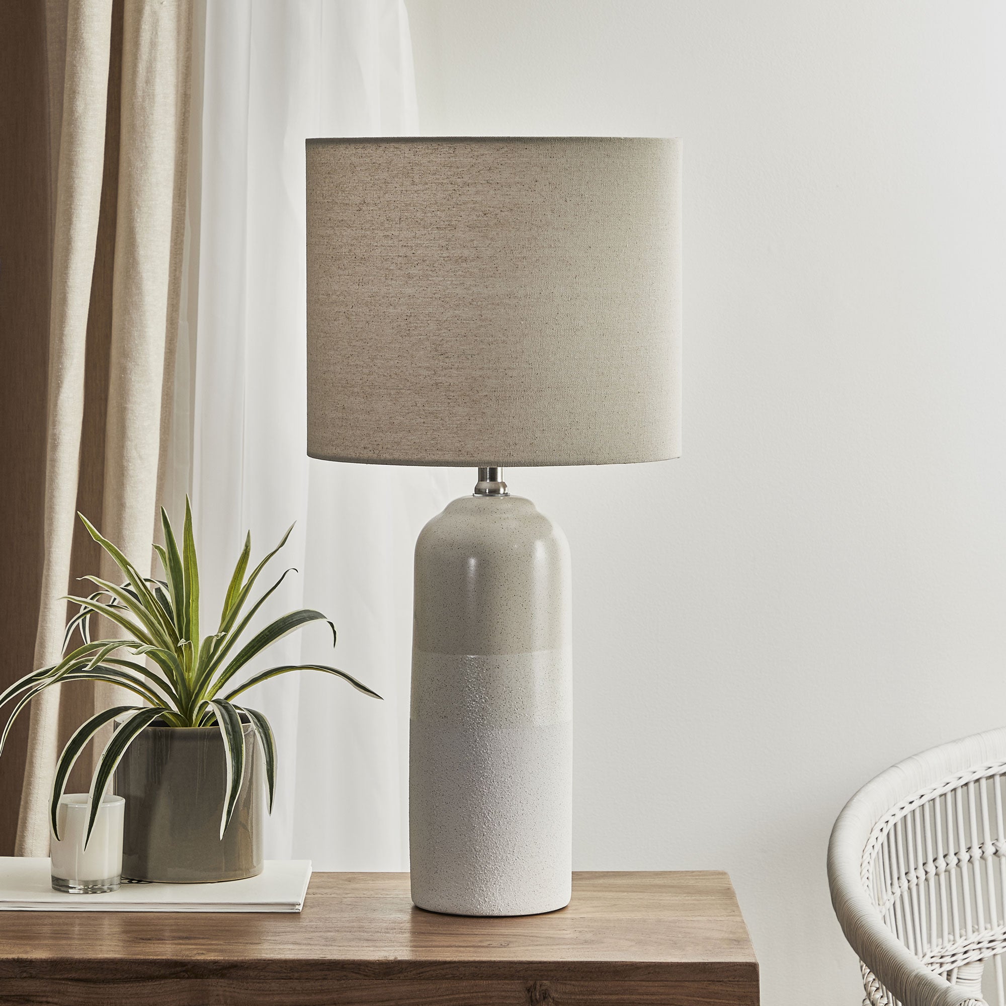 Clayton 61cm Modern Ceramic Table Lamp Cream product image 7