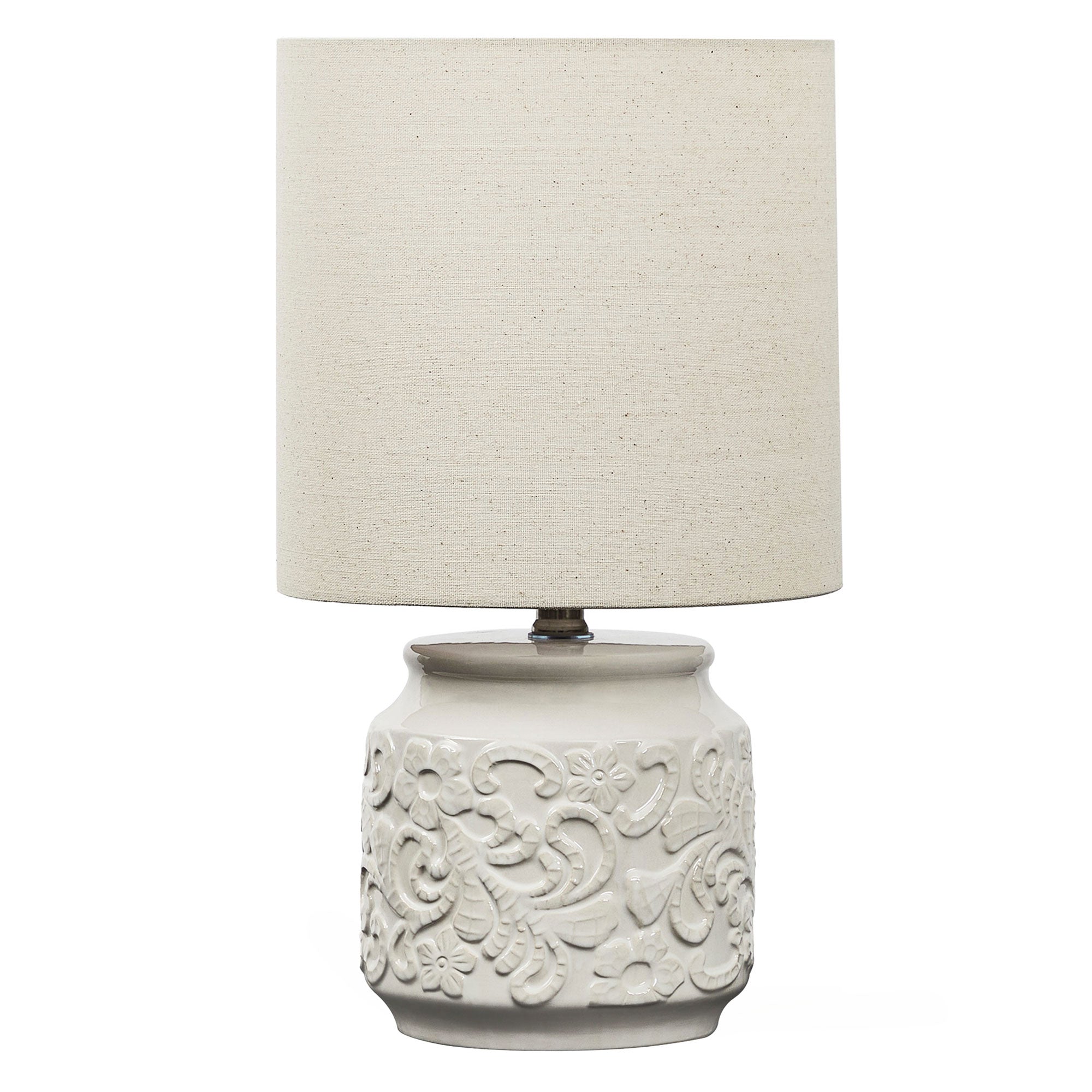 Florence 46cm Modern Ceramic Table Lamp White product image 2