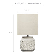 Florence 46cm Modern Ceramic Table Lamp White product image 3