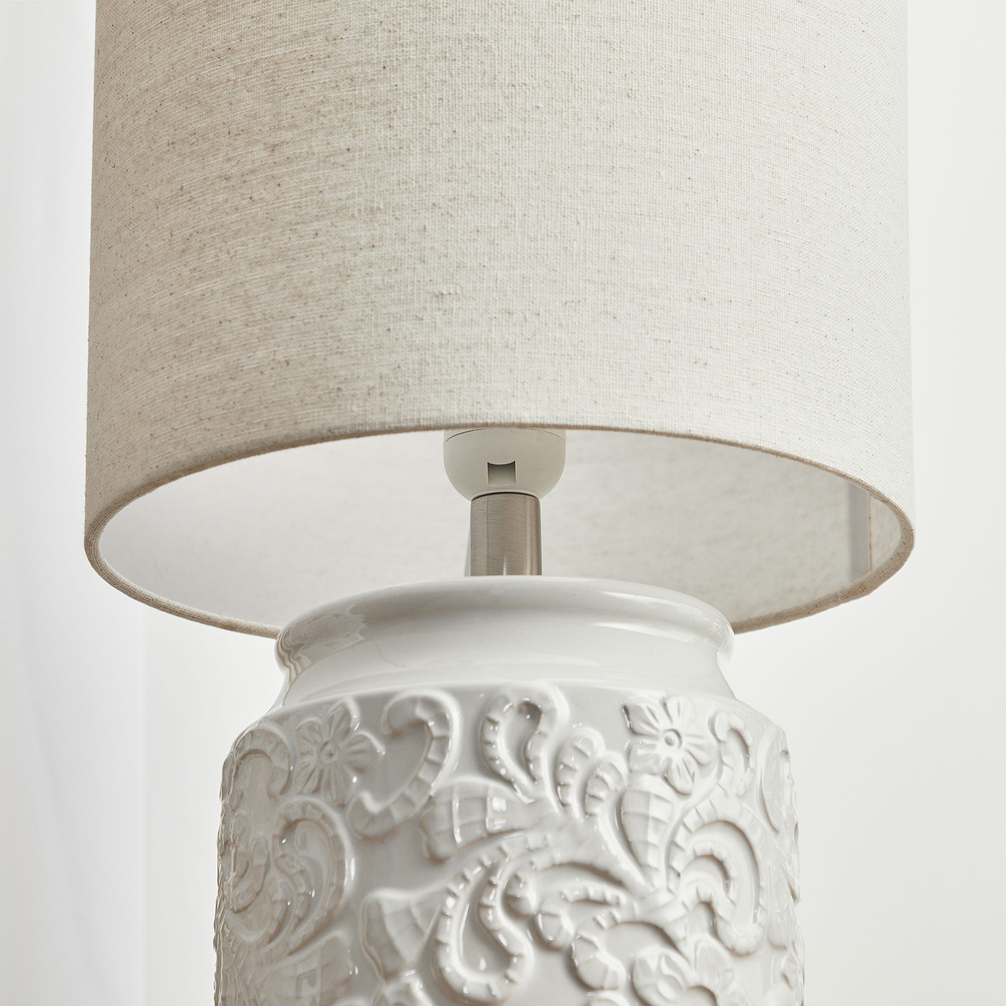 Florence 46cm Modern Ceramic Table Lamp White product image 6