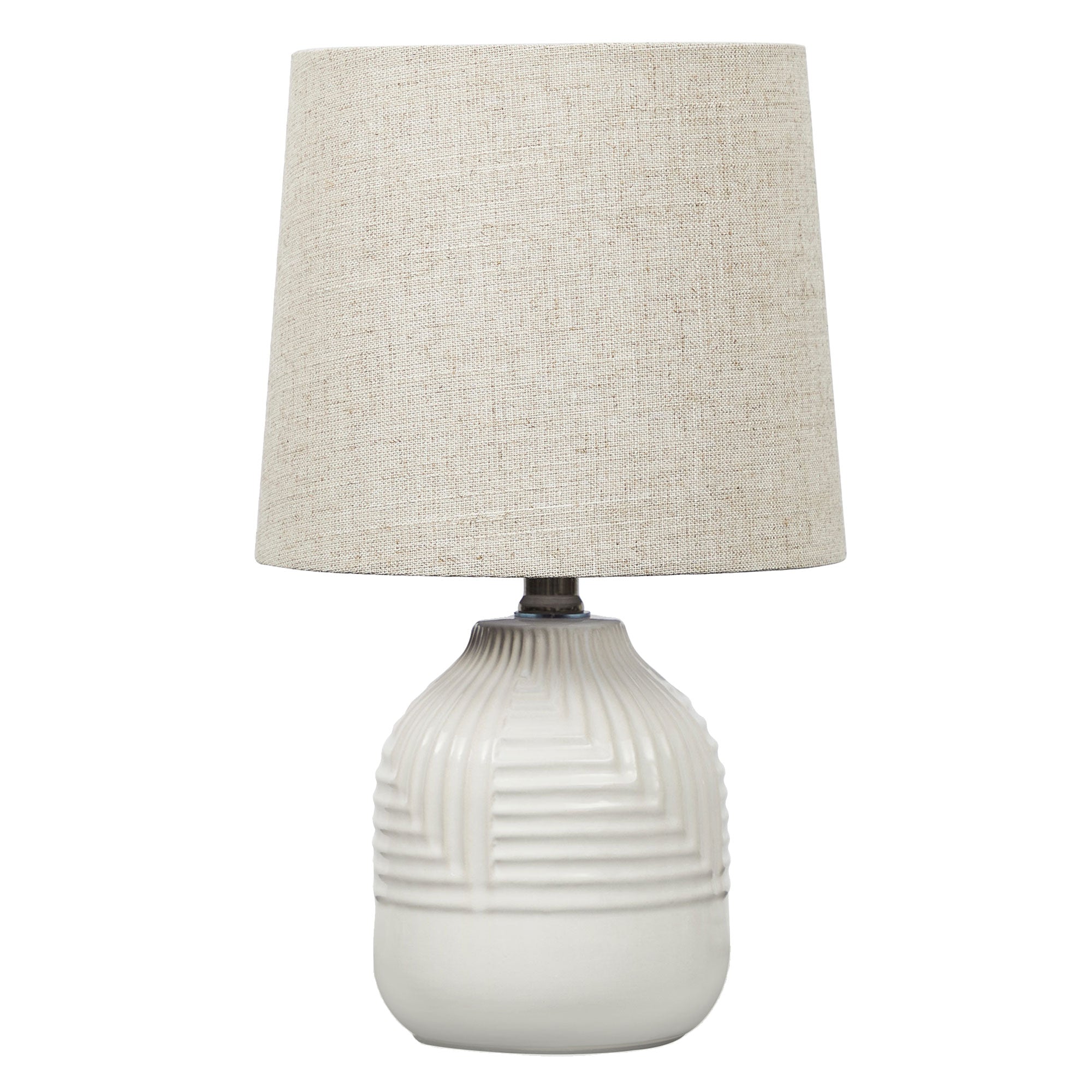 Maze 39cm Modern Ceramic Table Lamp White product image 2