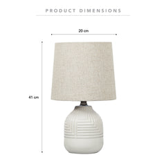 Maze 39cm Modern Ceramic Table Lamp White product image 3