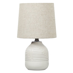 Maze 39cm Modern Ceramic Table Lamp White product image 2