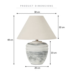 Katara 47cm Rustic Terracotta Table Lamp Beige product image 3