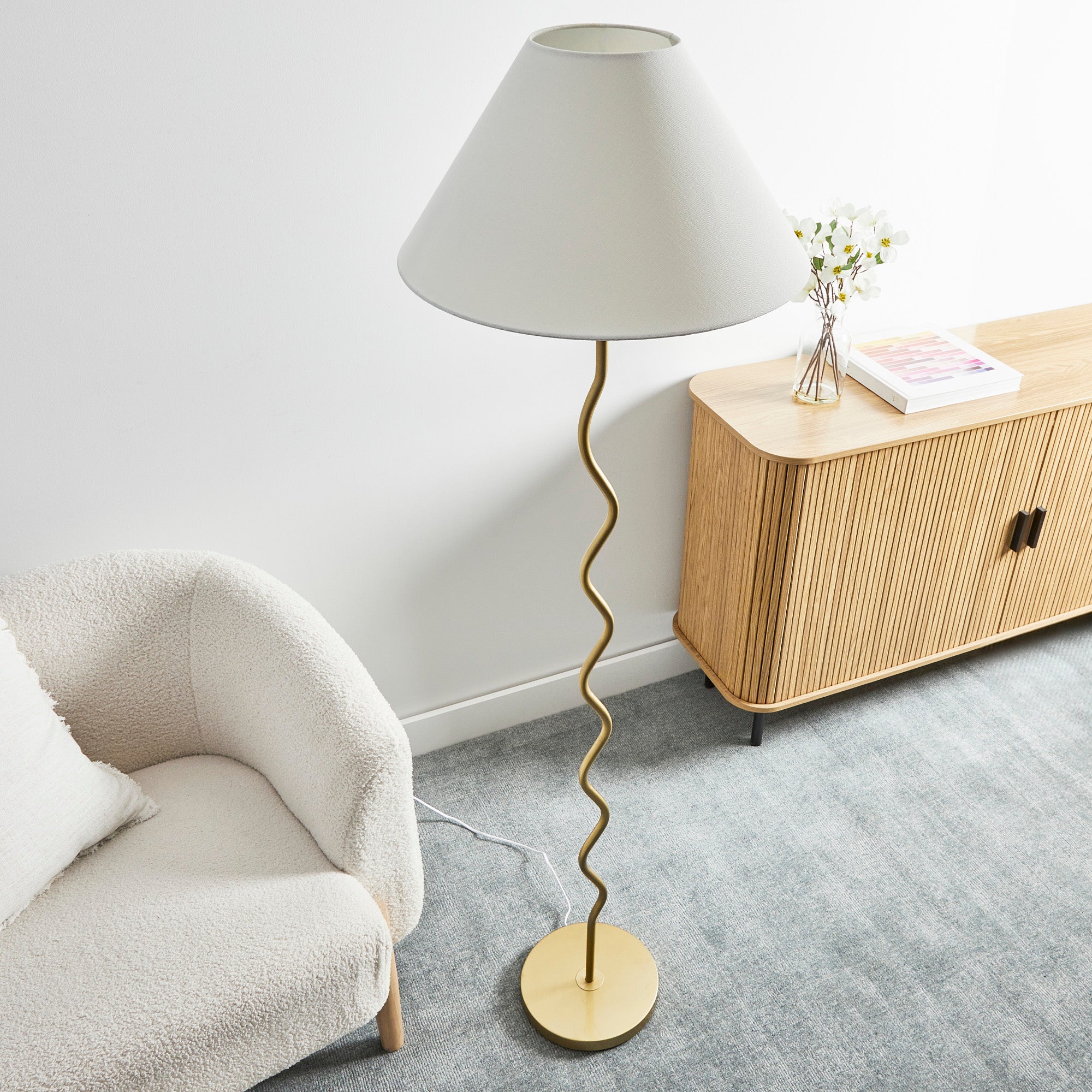 Lulu 161cm Squiggle Floor Lamp Gold product image 4