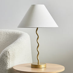 Lulu 48cm Squiggle Table Lamp Gold lifestyle image