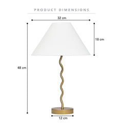 Lulu 48cm Squiggle Table Lamp Gold product image 3