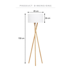 Byron 150cm Tripod Floor Lamp Natural product image 3