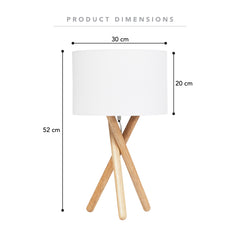 Byron 52cm Tripod Table Lamp Natural product image 3