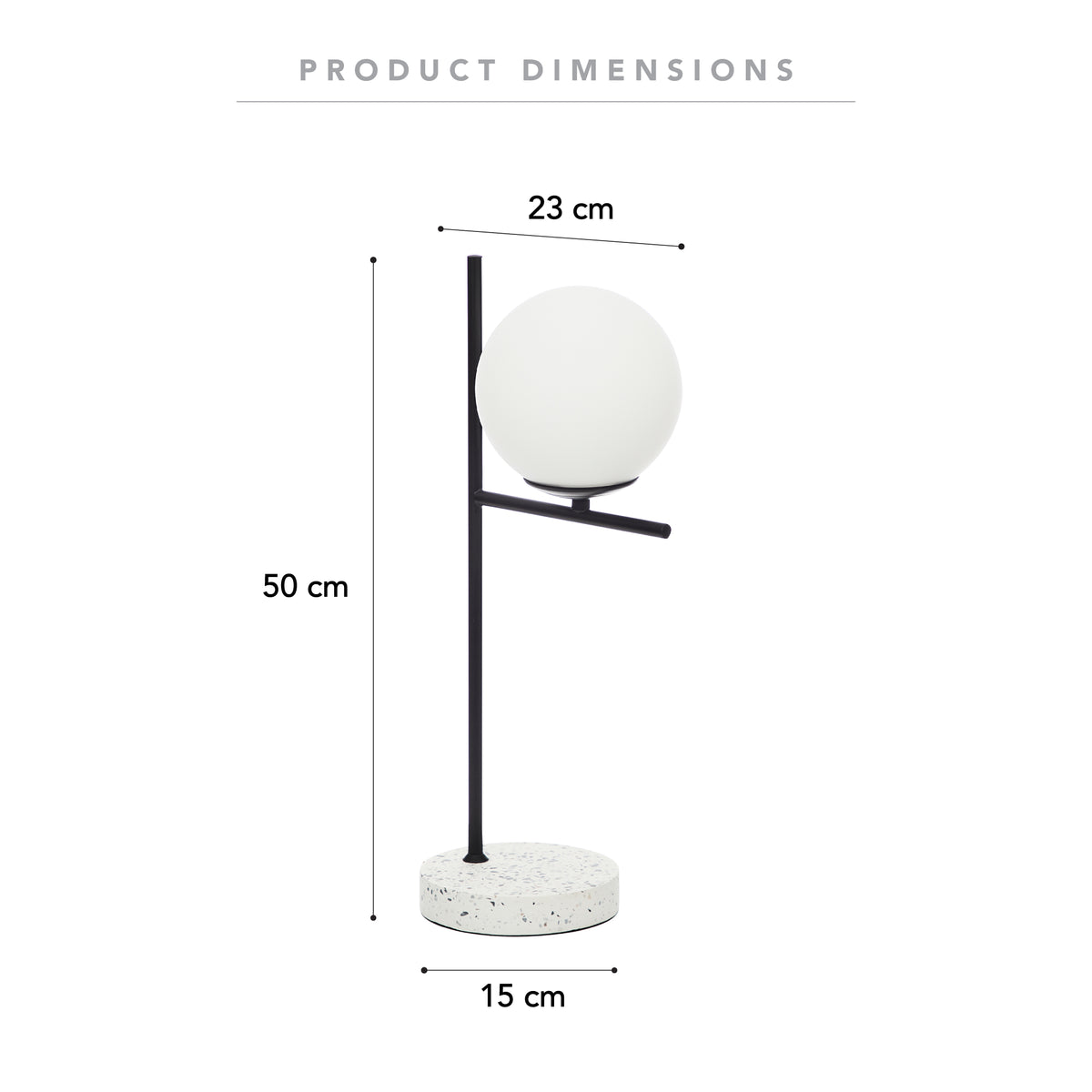 Mateo 50cm Table Lamp Black lifestyle image