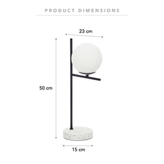 Mateo 50cm Table Lamp Black lifestyle image