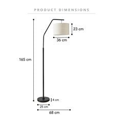 Astrid 165cm Hanging Floor Lamp Black product image 3